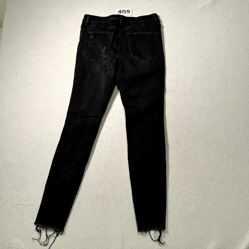 Bridge by Gly Jeans Women 28 Black Denim Stretch High Rise Distressed Skinny Leg - Picture 2 of 7